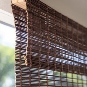 34 1/2 x 72 flatweave roman shade espresso